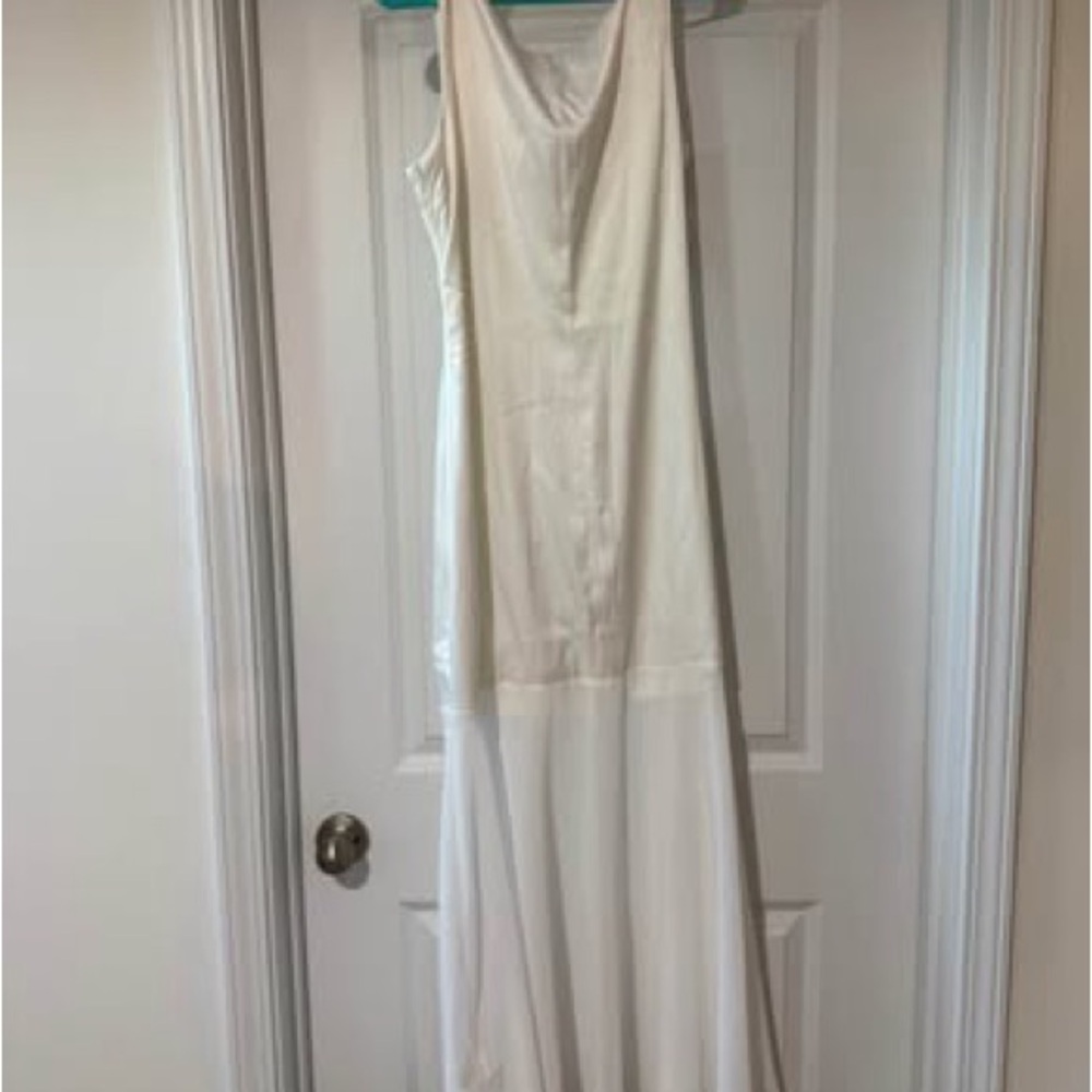 Commense White Maxi Slip Dress